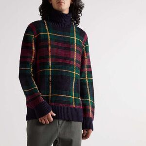 NWT Polo Ralph Lauren Checked Wool Rollneck Sweater, NWT, Size XS